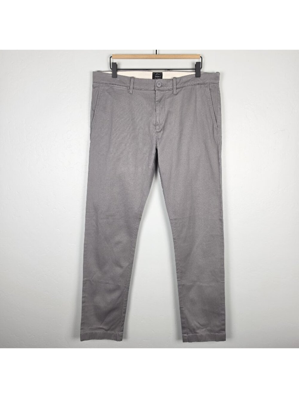J. Crew Size 33x32 484 Slim Fit Stretch Chino Pant Gray